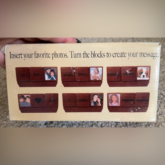 Inspired Generations Photo Blocks NEW Wood Mom Dad Grandpa Grandma - Picture 3 of 4